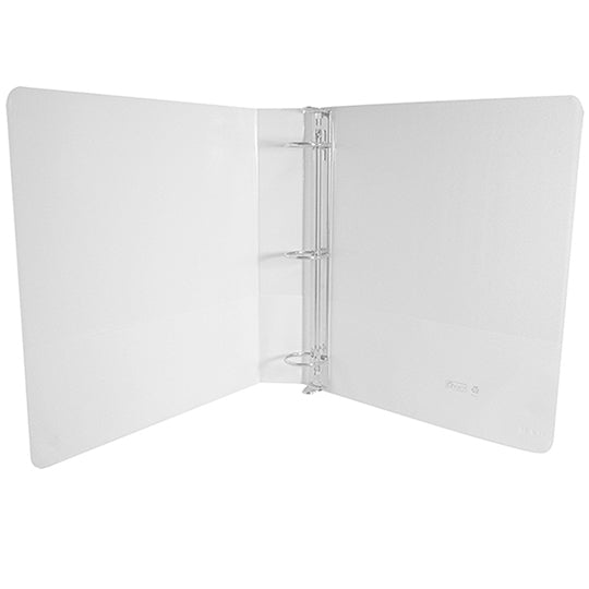 Carpeta panorámica KINERA herraje en O 1.5 pulgadas color blanco tamaño carta