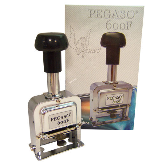 Foliador cromado 6 dígitos PEGASO color cromo y negro - 1 pieza