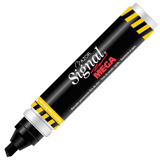 Marcador permanente Signal Mega AZOR negro - caja con 6 piezas
