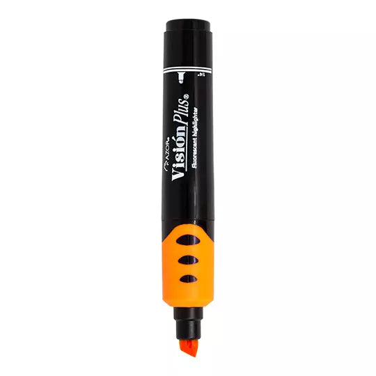 Resaltador de texto Vision Plus punta cincel 6 mm color naranja caja con 12 pzas