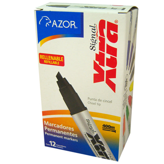 Marcador permanente Signal Xtra AZOR naranja - caja con 12 piezas