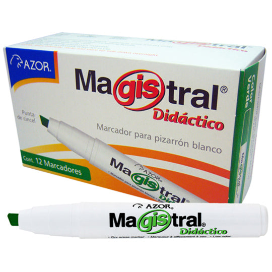 Marcador Magistral Didáctico AZOR color verde