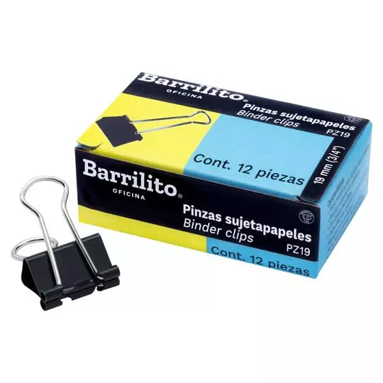 Sujetadocumentos 19 mm Barrilito capacidad hasta 60 hojas