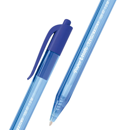 Bolígrafo kilometrico Retractil Punto Mediano 1.0 mm, Surtido - Bolsa con 8 Piezas