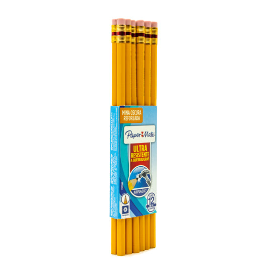 Lápiz Mirado PAPER MATE hexagonal no. 2 - fajilla con 12 lápices