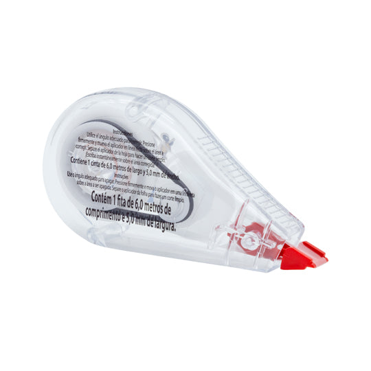Corrector de Cinta Bic Mini de 6 Metros, Cuerpo Transparente - Estuche con 6 Piezas