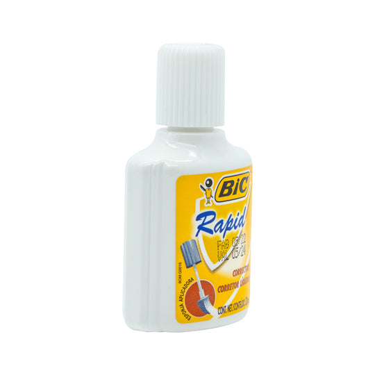Corrector liquido Bic, Base Agua de 20ml con Brocha - 1 pieza