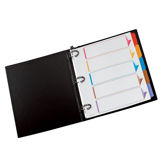 Separadores Oxford Tamaño Carta, con Cejas de colores - 5 Divisiones