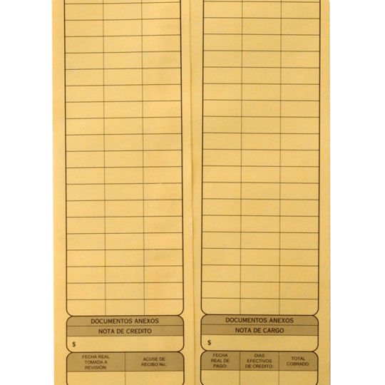 Sobre de Cobranza No. 7 FORTEC solapa sin goma color manila c/50 sobres