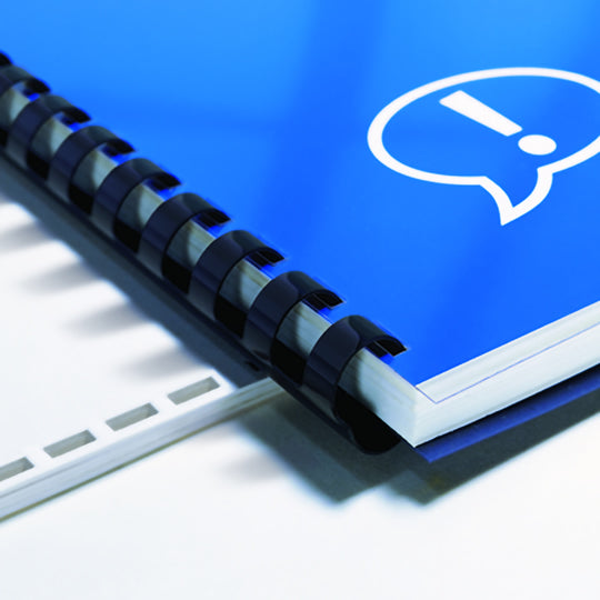 Gusano cerlox GBC Plástico 7/8" Negro - Bolsa de 38 Piezas