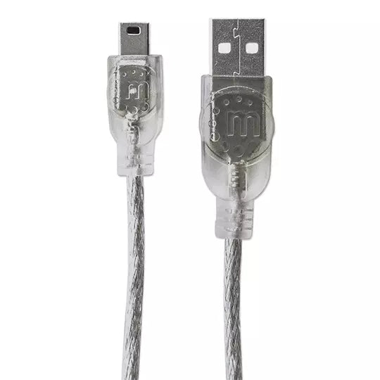 Cable Manhattan USB a-mini b v2.0 1.8m plata