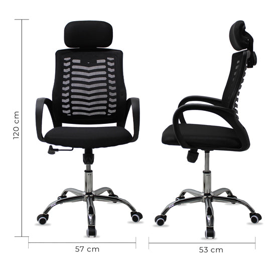 Silla directiva 108A MUNDO IN color negro