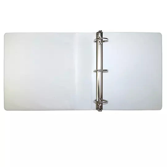 Carpeta panoramica KYMA carta blanca cubierta mate herraje en "O" de 2 pulgadas