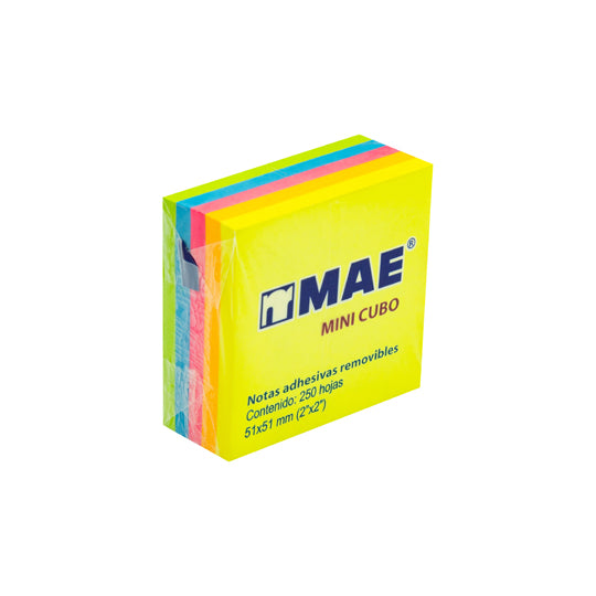 Block de Notas Adhesivas MAE, Surtido Neon - Block con 250 Notas