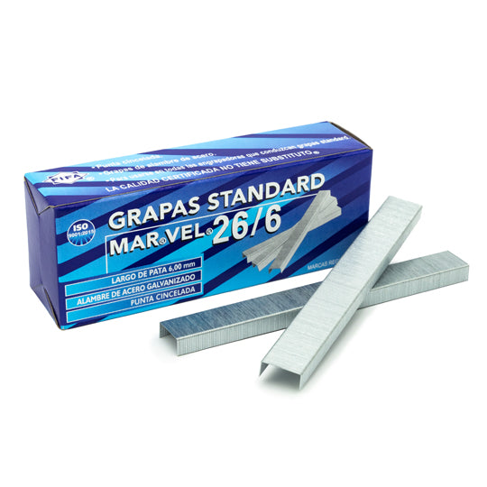 Grapas Estándar Marvel PILOT FIFA 26/6 (6 mm) - caja con 5040 grapas