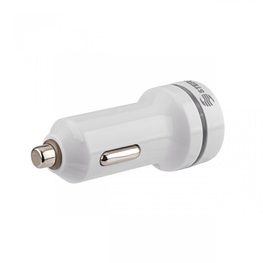 Cargador usb para auto STEREN color blanco 1 pieza