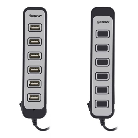 HUB USB 2.0 de 7 puertos STEREN 1 pieza