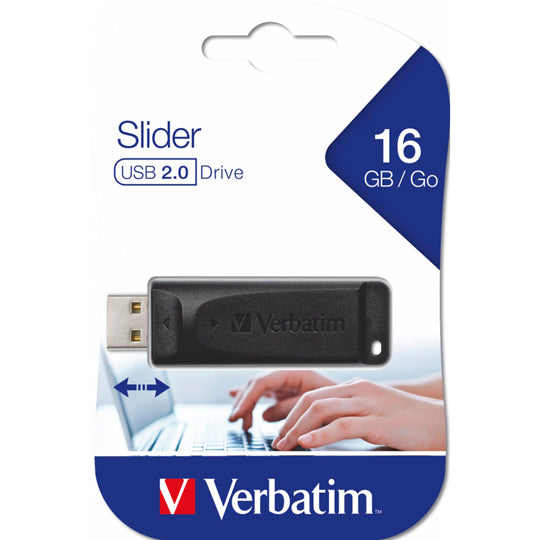 Memoria Verbatim USB 16GB slider black