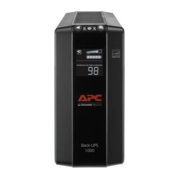 UPS de línea interactiva APC por Schneider Electric Back-UPS Pro, BX1000M-LM60, 1kVA/600W, Torre, AVR, 12Horas de carga