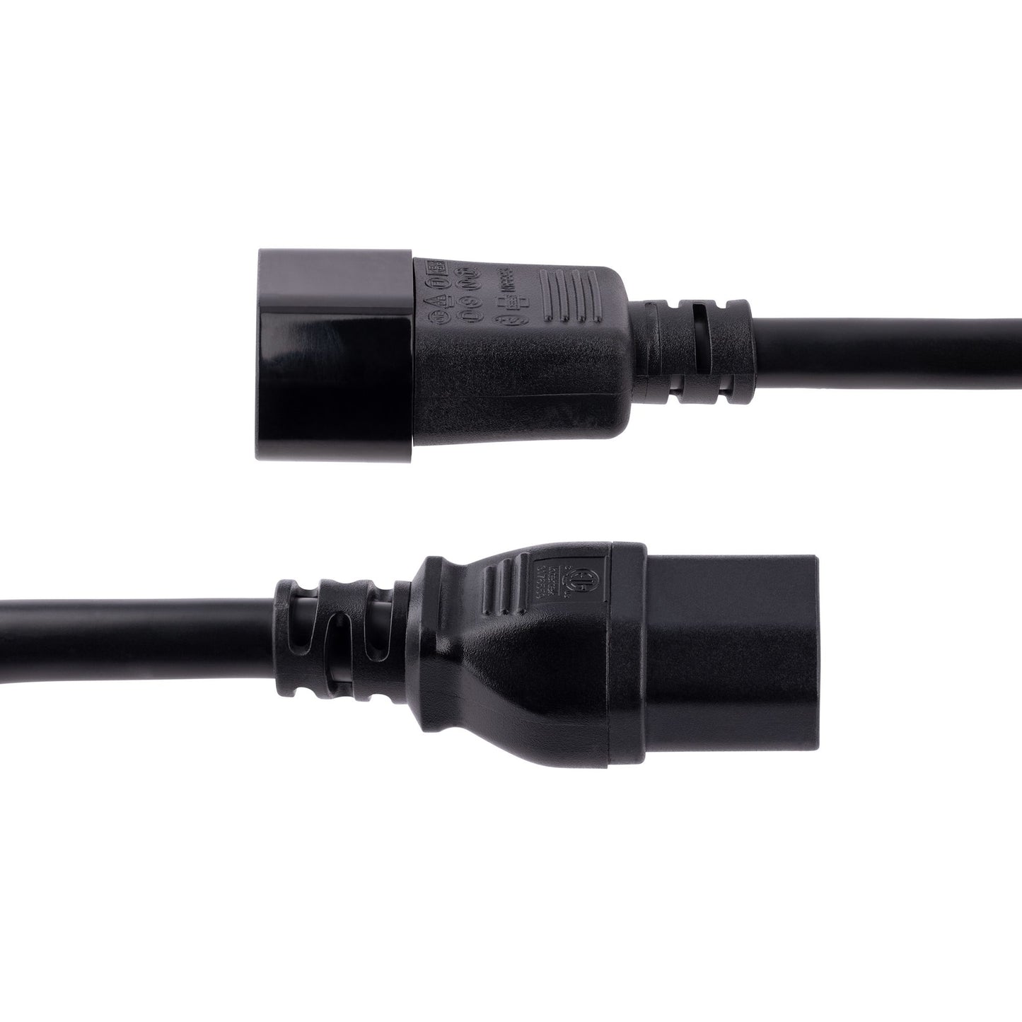 StarTech Cable de 3m de Extensión de Corriente, Cable C14 a C15, 15A 125V, 14AWG, Cable de Alimentación de Servicio Pesado, Para Computadora de Escritorio