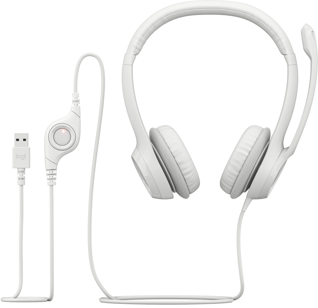 Auriculares H390 Logitech, Cableado, Estéreo, Blanco