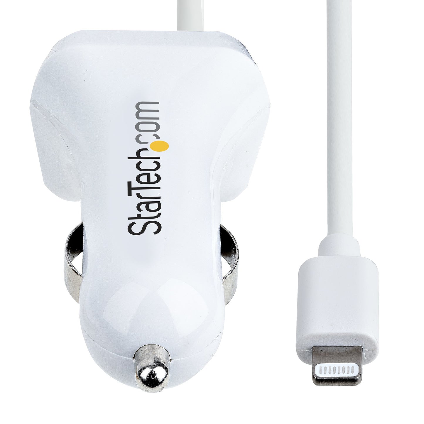 STARTECH CONSIG CABLE DE 1M CARGADOR DE COCHE PWR LIGHTNING BLANCO EN ESPIRAL CABLE DE 1M CARGADOR DE COCHE LIGHTNING BLANCO EN ESPIRAL