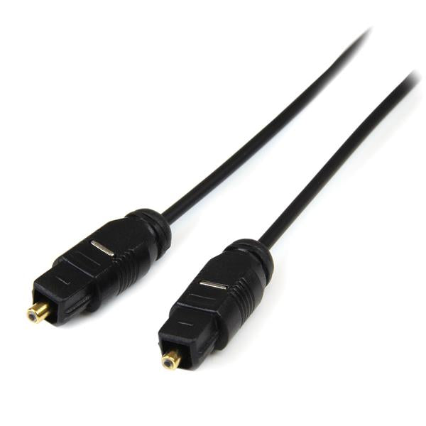 STARTECH CONSIG CABLE 3M TOSLINK OPTICO AUDIO CABL DIGITAL SPDIF DELGADO NEGRO .