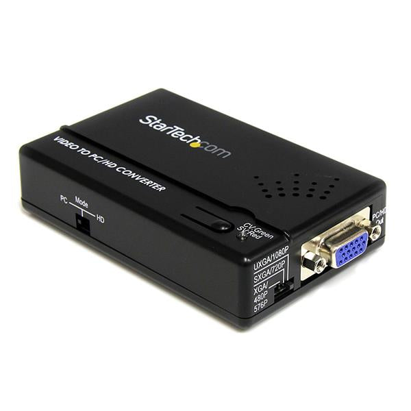 STARTECH CONSIG ADAPTADOR CONVERTIDOR S-VIDEO CABL VIDEO COMP Y COMPONENTES A VGA .