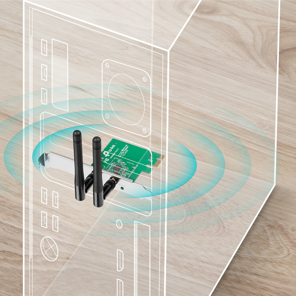 Tarjeta de Red TP-Link TL-WN881ND, 300 Mbit/s, PCI Express, 2 Antenas