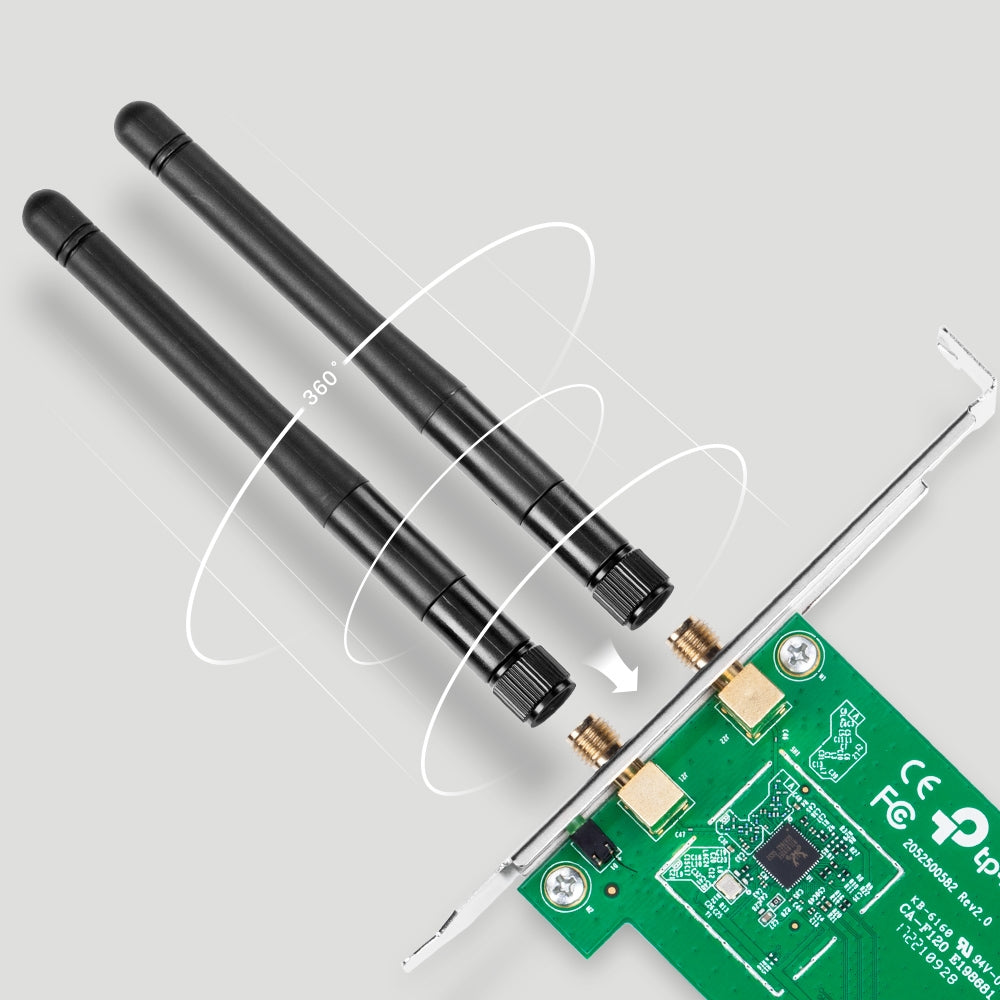 Tarjeta de Red TP-Link TL-WN881ND, 300 Mbit/s, PCI Express, 2 Antenas