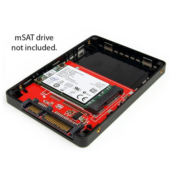 STARTECH CONSIG CAJA ADAPTADORA SATA 2.5 CARR PULGADAS PARA UNIDAD SSD MSATA .