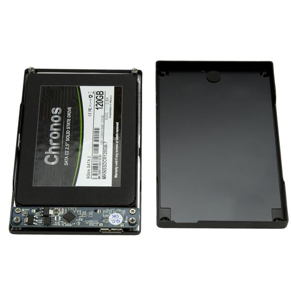STARTECH CONSIG GABINETE DE DISCO DURO HDD 2.5 CARR SATA EXTERNO USB 3.0 NEGRO .