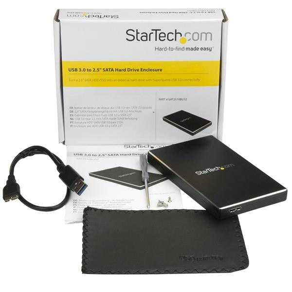 STARTECH CONSIG GABINETE DE DISCO DURO HDD 2.5 CARR SATA EXTERNO USB 3.0 NEGRO .
