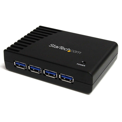 Adaptador Concentrador HUB USB 3.0 de 4 Puertos, con Adaptador de Alimentación