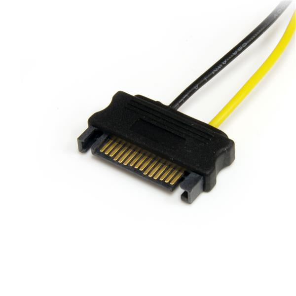STARTECH CONSIG CABLE ADAPTADOR 15CM DE PODER CABL SATA A CONECTOR 6 PINES CORRIENT.