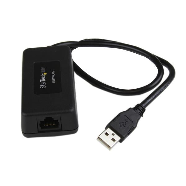Extensor USB STARTECH de 1 Puerto a través de Cable Cat5 / Cat6 Ethernet hasta 40 metros de alcance, color negro