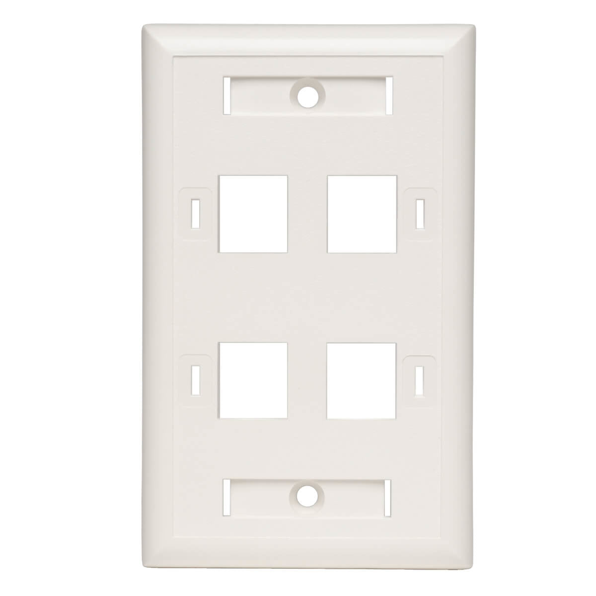 TRIPPLITE CONSIG. PLACA DE PARED CUADRUPLE MNT 4 PUERTOS RJ45 BLANCO .