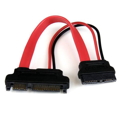 Adaptador Cable SATA 15cm Slimline Línea Delgada a SATA con Alimentación Corrient