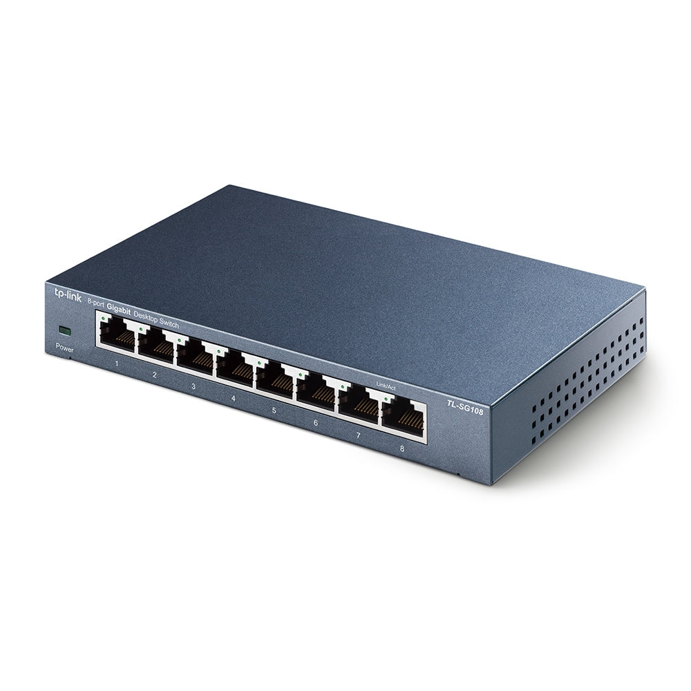 SWITCH DE ESCRITORIO CON PERP 8 PUERTOS GIGABIT SIN ADMINISTRACI