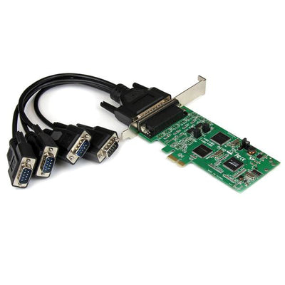 STARTECH CONSIG TARJETA ADAPTADOR PCI EXPRESS 4CTLR 4 PUERTOS SERIAL RS232 485 422 .