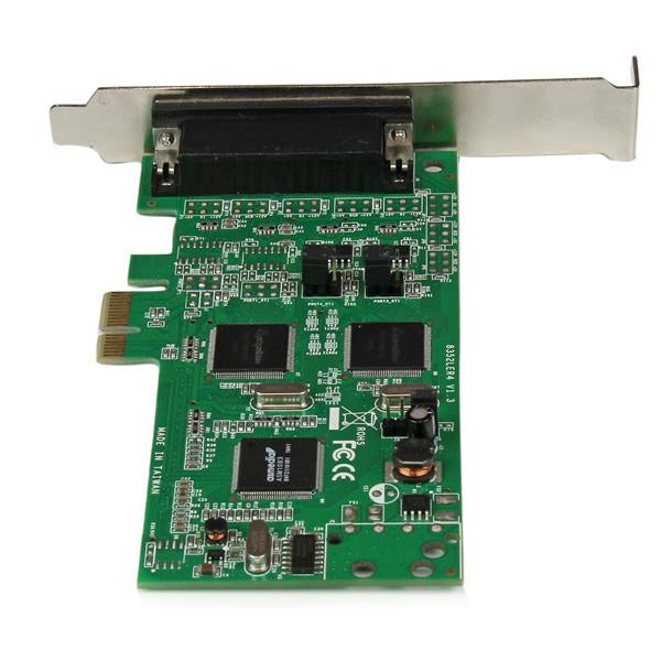 STARTECH CONSIG TARJETA ADAPTADOR PCI EXPRESS 4CTLR 4 PUERTOS SERIAL RS232 485 422 .