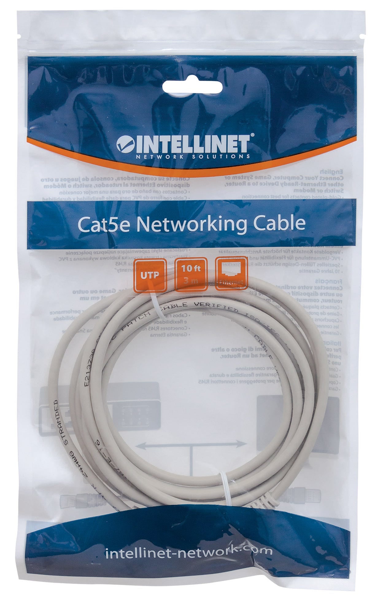 IC INTRACOM CABLE DE RED PATCH CAT6 CABL RJ45 7.6M GRIS