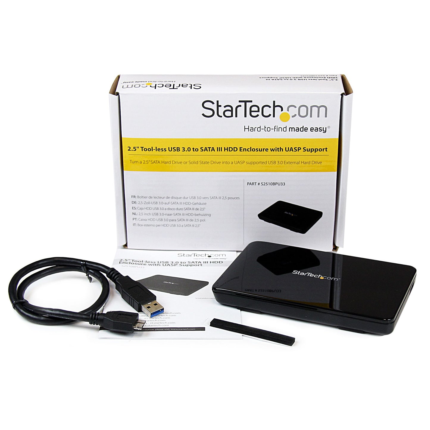 STARTECH CONSIG GABINETE USB 3.0 DE DISCO DURO CARR SATA III 2.5 PULGADAS EXTERNO UA.P