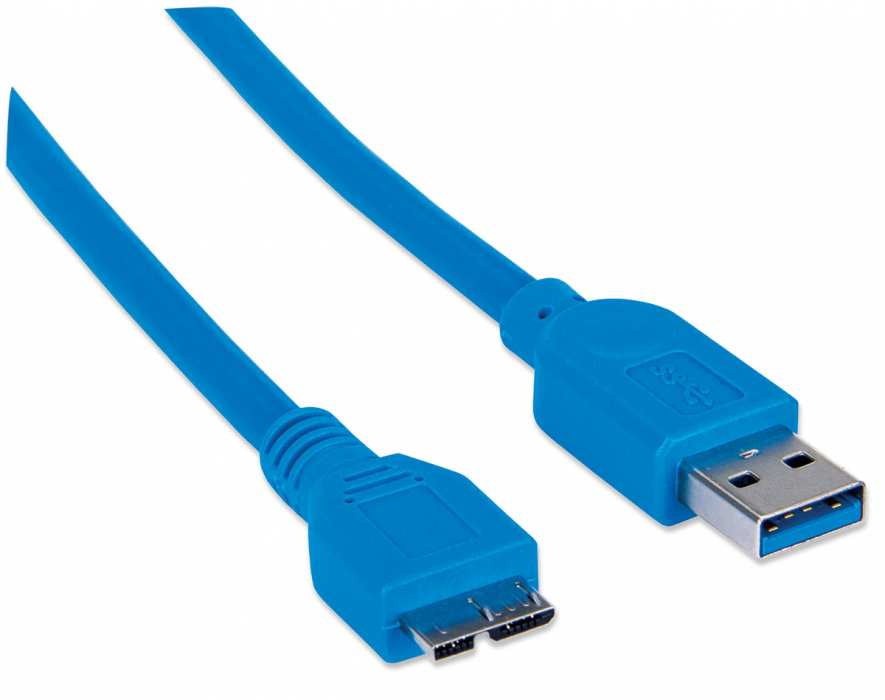 INTRACOM CABLE USB V3.0 A-MICRO B 1.0M CABL AZUL BL.