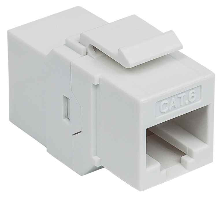 IC INTRACOM COPLE RJ45-RJ45 CAT6 KEYSTONE ADAP UTP RED BLANCO