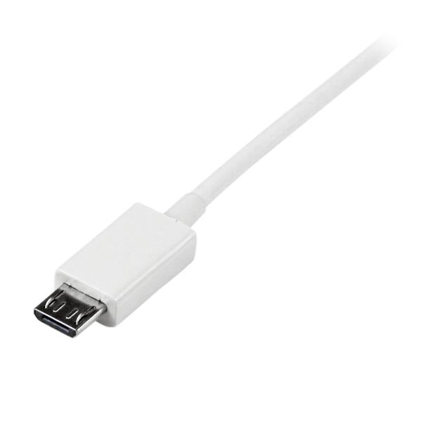 STARTECH CONSIG CABLE 2M MICRO USB B A USB A ADAP ADAPTADOR BLANCO TELEFONO .