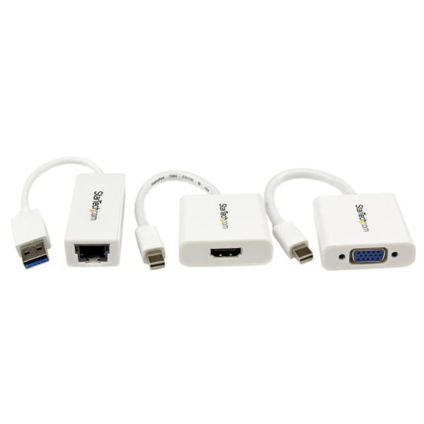 STARTECH CONSIG KIT ADAPTADORES MACBOOK AIR CABL MINI DP A VGA HDMI USB A RED