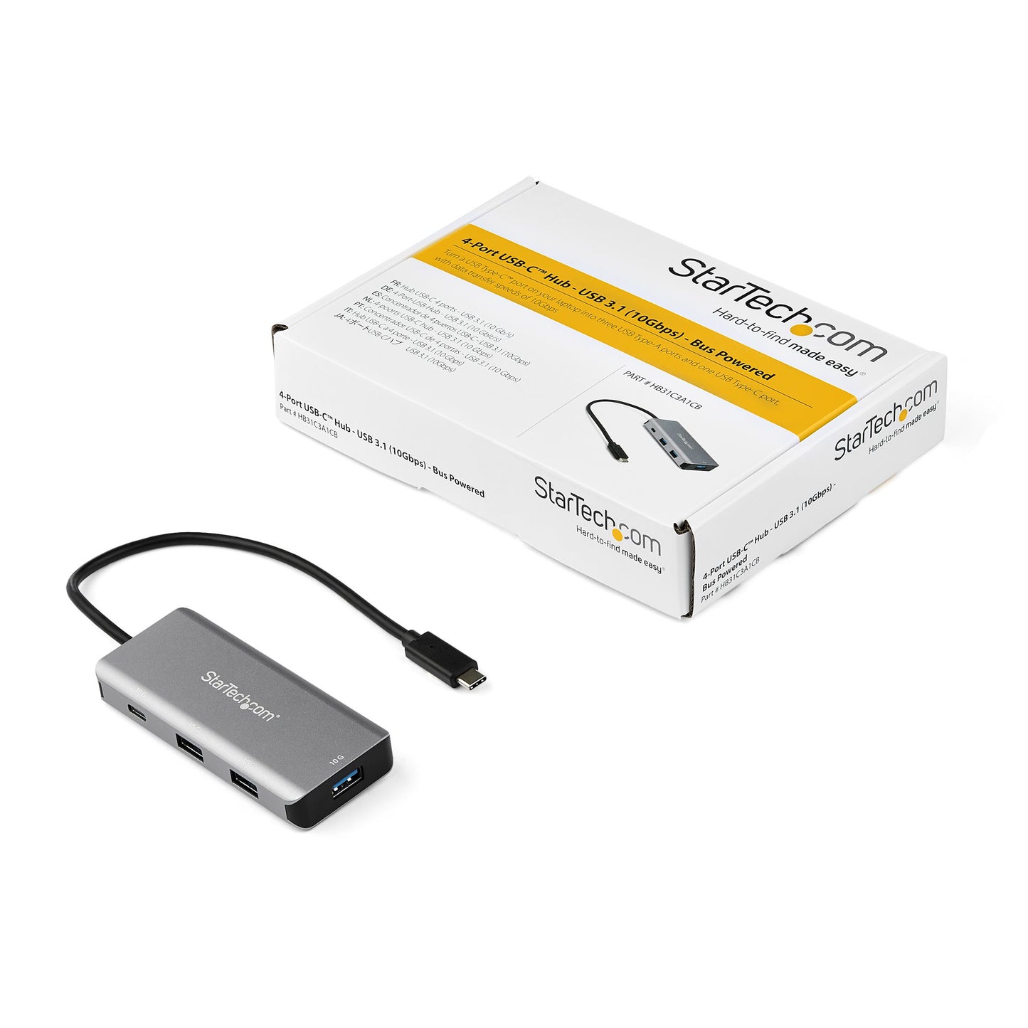 STARTECH CONSIG ADAPTADOR HUB USB-C DE 4 PUERT PERP 3X USB-A Y 1X USB-C - 10GBPS
