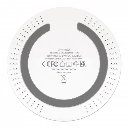 INTRACOM CARGADOR INALAMBRICO DE CELULARPWR 15W QI REDONDO BLANCO CARGADOR INALAMBRICO DE CELULAR 15W QI REDONDO BLANCO