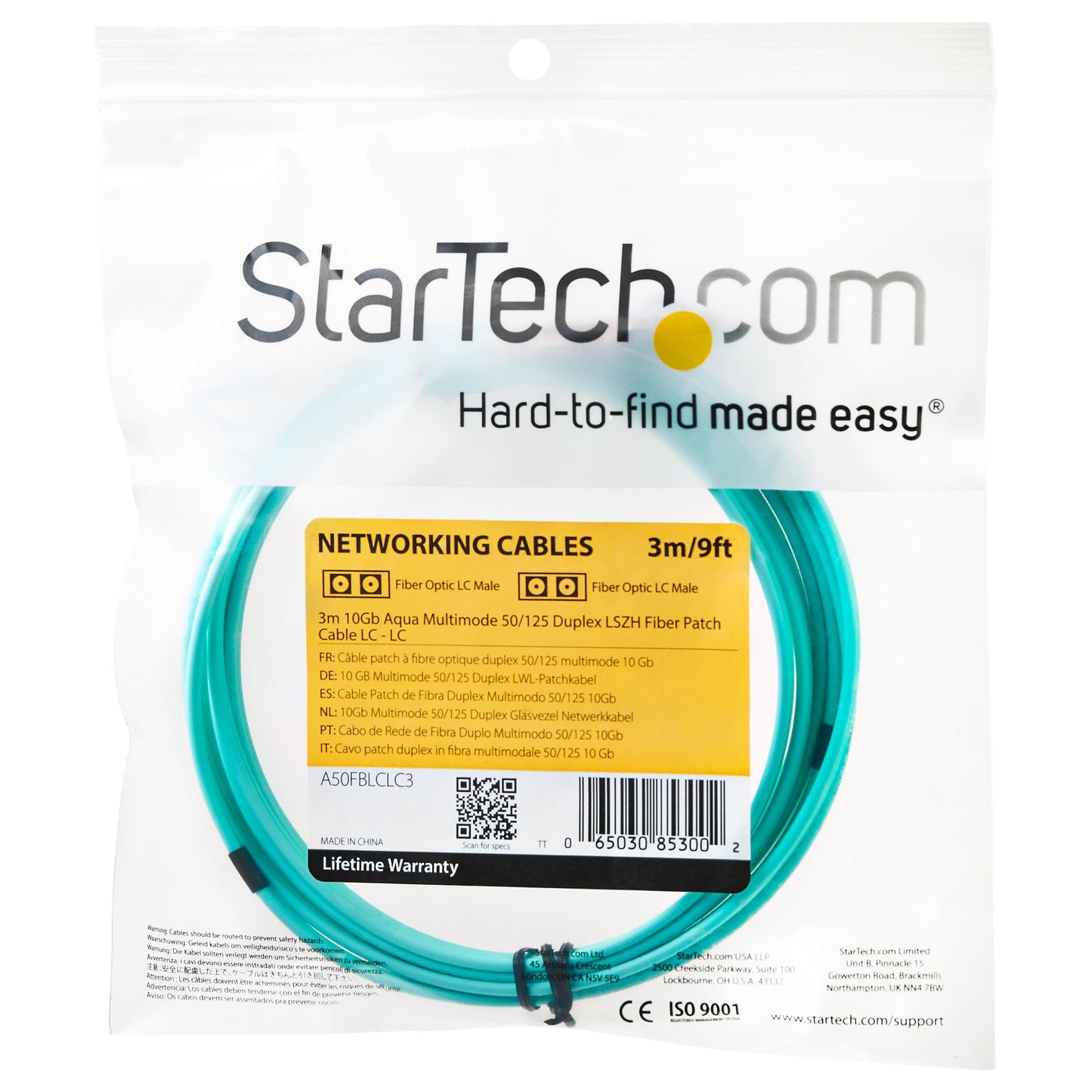 STARTECH CONSIG CABLE 3M MULTI DUPLEX FIBRA LC CABL 50/125 LSZH SIN HALOGENO